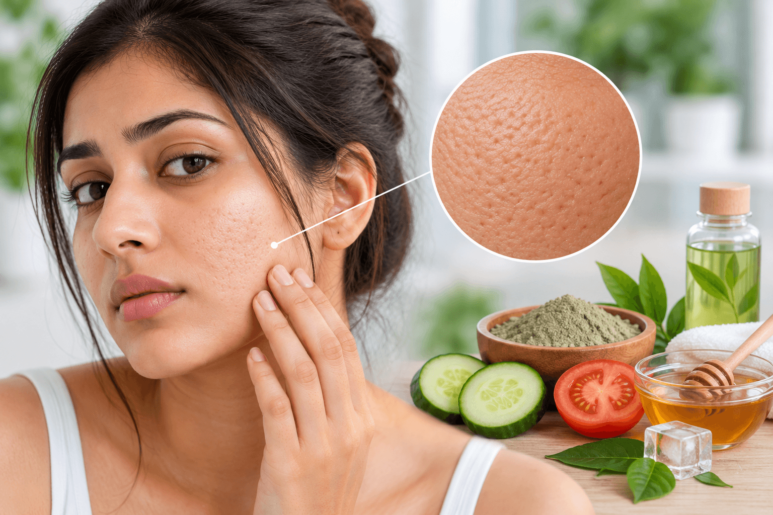how to reduce open pores on face naturally
